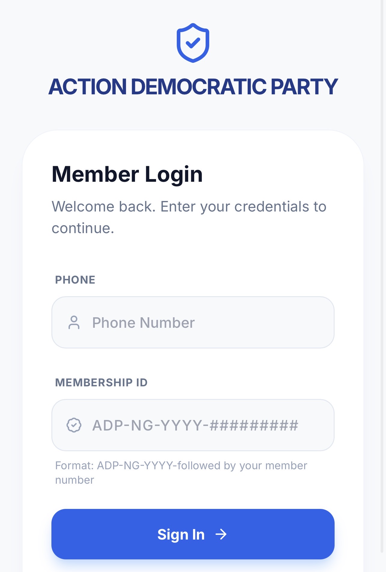ADP Party Membership Registration Online: Portal, Login, Registration Form PDF