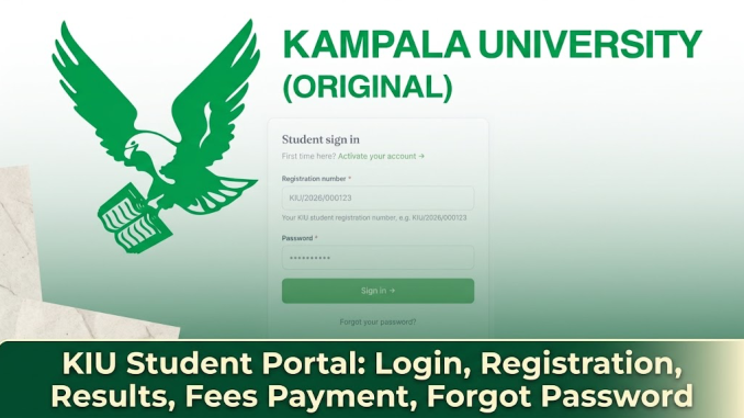 KIU Student Portal: Login, Registration, Results, Fees Payment, Forgot Password