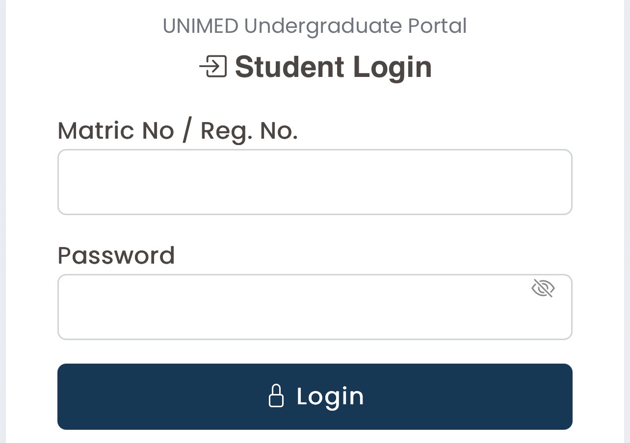 UNIMED Student Portal, Post UTME, Login, Registration, Admission Status