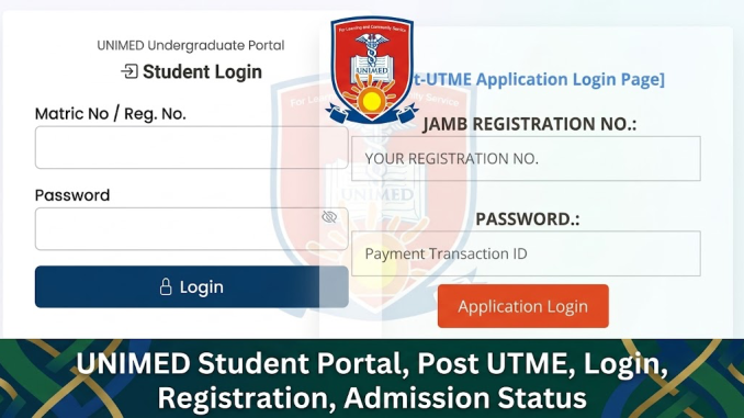 UNIMED Student Portal, Post UTME, Login, Registration, Admission Status